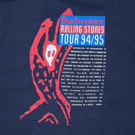 THE ROLLING STONES VOODOO LOUNGE 94/95 Budweiser NAVY BROCKUM XL 8866
