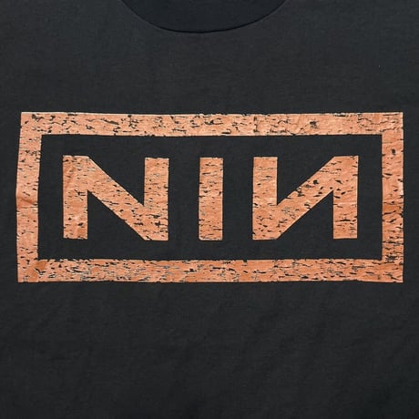 NINE INCH NAILS NIN BROWN BOX LOGO ALBUM JACKET DESIGN FRUIT OF THE LOOM XL 0634
