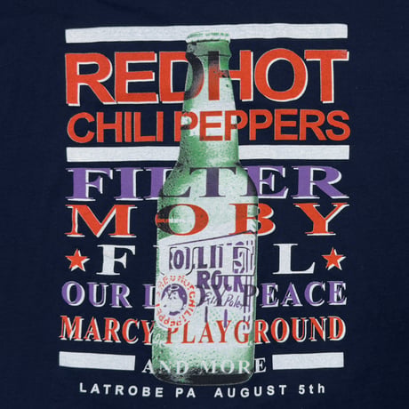 RED HOT CHILI PEPPERS ROLLING ROCK TOWN FAIR NAVY GILDAN XL 3547