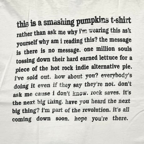 THE SMASHING PUMPKINS SP HEART RED WHITE HANES LARGE 5051