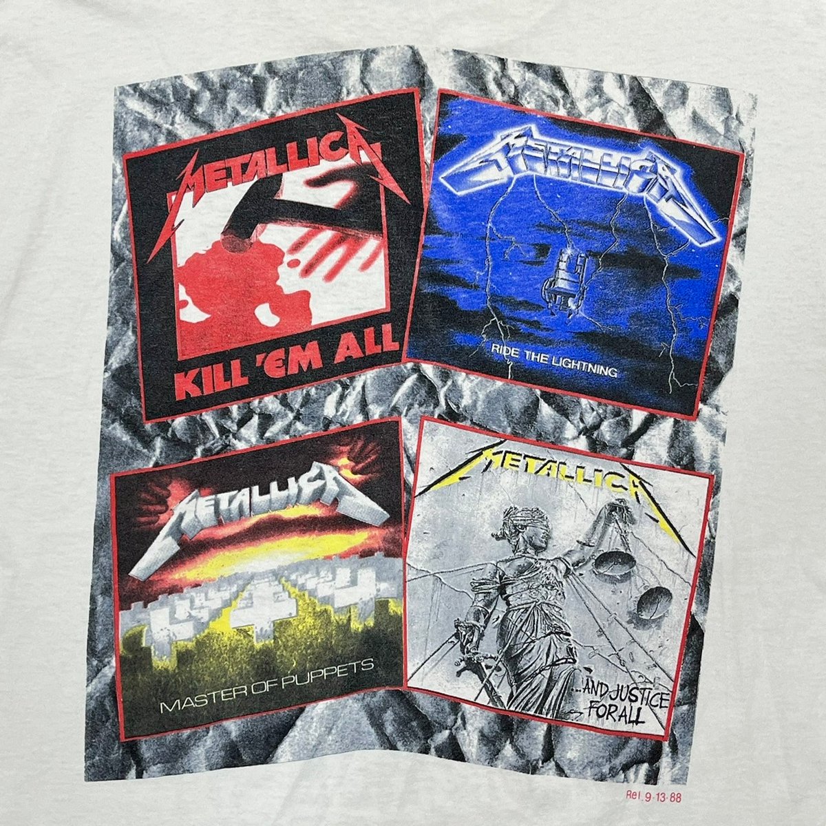 METALLICA 1988 AND JUSTICE FOR ALL WHITE FITS XL 0965
