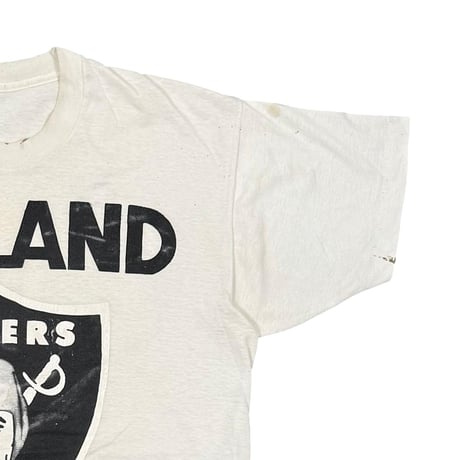 RAIDERS OAKLAND AMERICAN FOOTBALL BOOTLEG WHITE FITS XL 0163