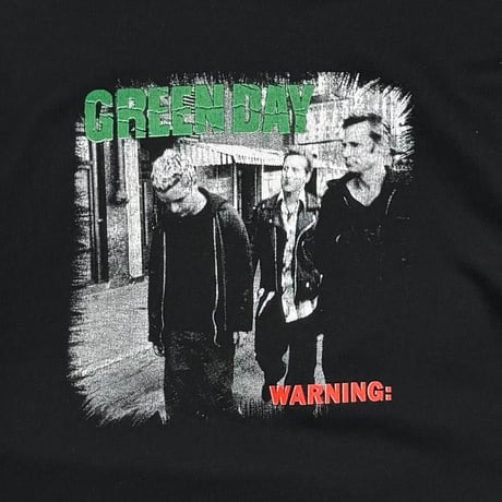 GREEN DAY WARNING MEMBER PHOTO SWEAT HOODIE BLACK FITS XL 5443