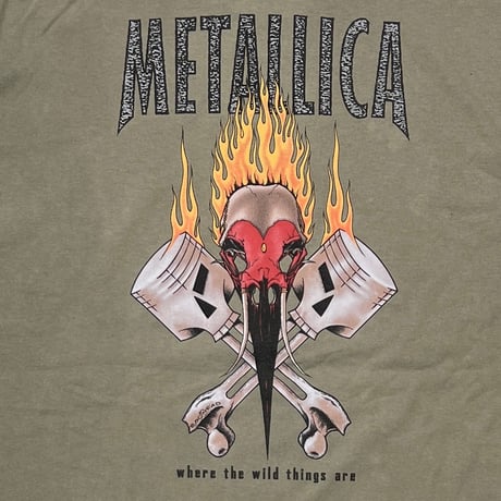 METALLICA PUSHEAD burn your fingers one by one KHAKI FITS XL 0633