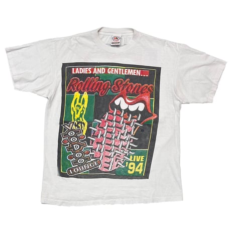 ROLLING STONES VOODOO LOUNGE SPIKE TONGUE BOOTLEG WHITE LARGE 8504
