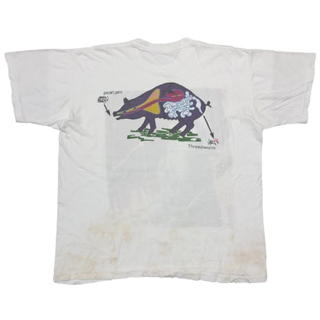 PEARL JAM 1993 Threedworm WHITE FITS XL 1176