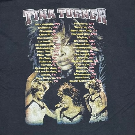 TINA TURNER RAP DESIGN TOUR FRUIT OF THE LOOM XL 7703