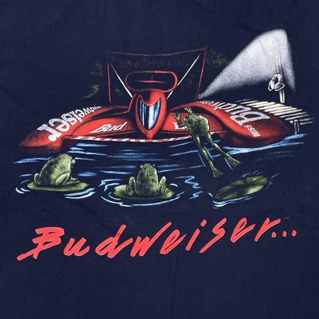 Budweiser FROGS 1996 RIDE THE BOAT THIS BUD'S FOR YOU NAVY TULTEX XL 0368