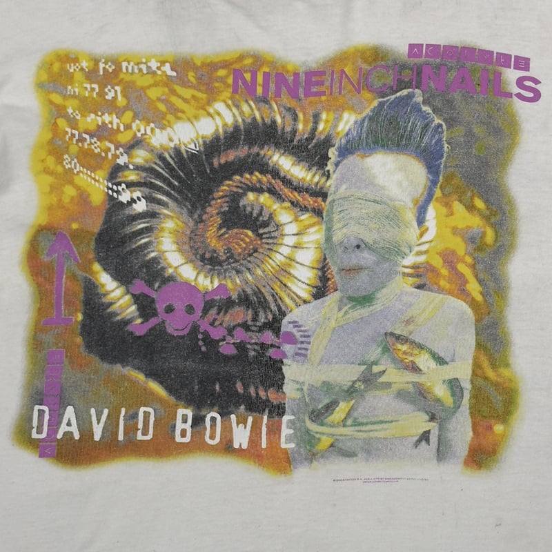 NINE INCH NAILS DAVID BOWIE 1995 WHITE ANVIL LA