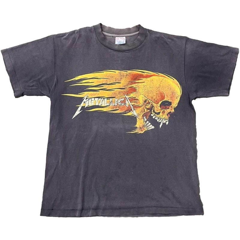 LLICA PUSHEAD SIDE FLAME SKULL Tシャツ METALLICA PUSHEAD SIDE FLAME SKULL Tシャツ