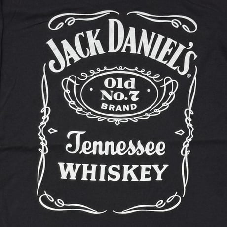 JACK DANIEL'S WISKEY LABEL LOGO LS BLACK GILDAN LARGE 3396