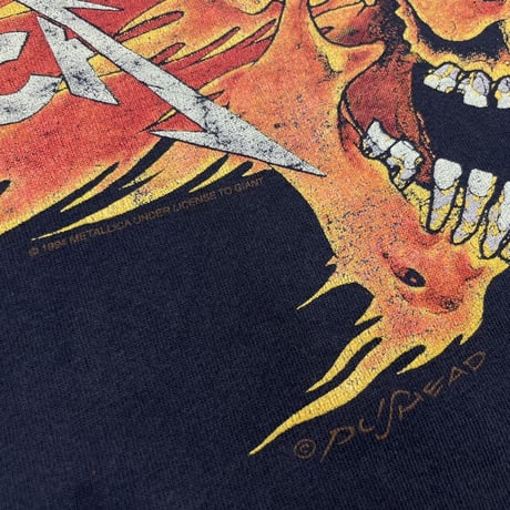 METALLICA PUSHEAD FLAME SKULL GIANT BY TEE JAYS XXL 9011
