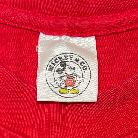 DISNEY VINTAGE MICKEY MOUSE LINK PRINT RED OSFA 7024