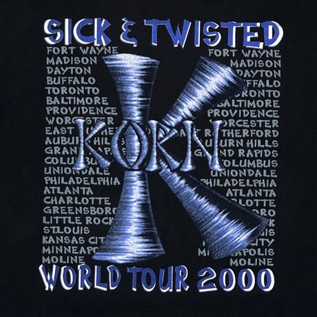 KORN ISSUES SICK & TWISTED WORLD TOUR 2000 BOOTLEG XL 9313