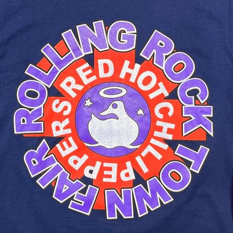 RED HOT CHILI PEPPERS ROLLING ROCK TOWN FAIR LS NAVY LARGE 2262