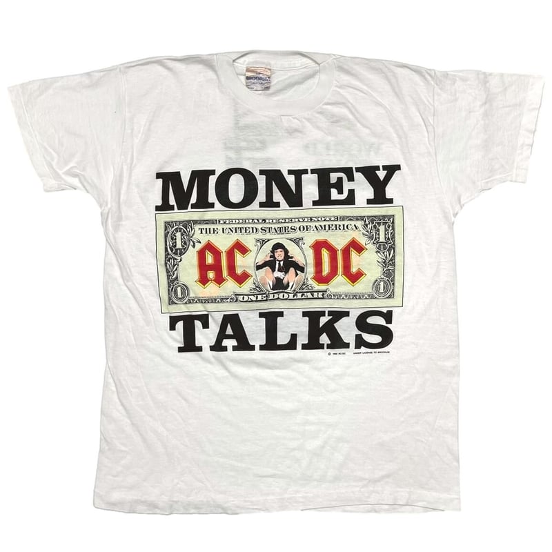 AC/DC 1990 MONEY TALKS WORLD TOUR 1990/91 WHITE