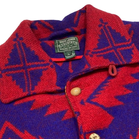 LAST OF STORE RALPH LAUREN COUNTRY NATIVE KNIT HUNTING JACKET LARGE