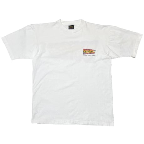 BACK TO THE FUTURE LOGO DOUBLE SIDE UNIVERSAL STUDIOS FLORIDA WHITE XL 5125