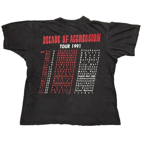 SLAYER DECADE OF AGGRESSION TOUR 1991 EURO LARGE 3680