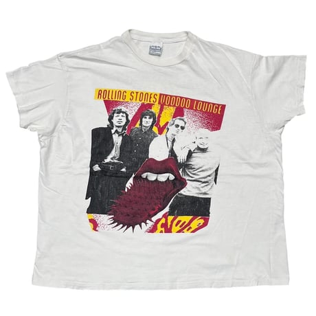 ROLLING STONES VOODOO LOUNGE 1994 SPIKE TONGUE BOOTLEG WHITE XL 9702