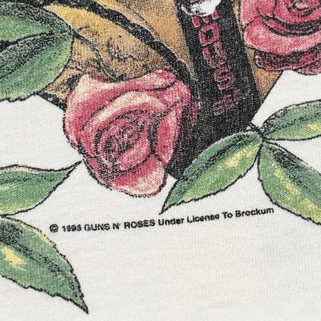 GUNS N' ROSES SKIN N' BONES WORLD TOUR '93 WHITE BROCKUM XL 0053