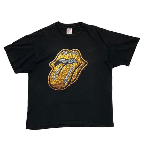 ROLLING STONES GOLD LIP & TONGUE BRIDGES TO BABYLON WORLD TOUR 1997 anvil LARGE 4883