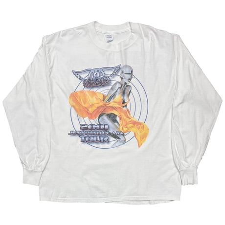 AEROSMITH SORAYAMA JUST PUSH PLAY TOUR 2001 LS WHITE XL 5140