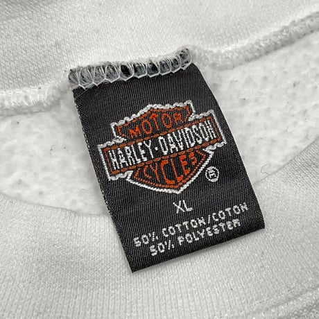 HARLEY DAVIDSON 1998 EAGLE HEAD HAMMOND H-D CREWNECK SWEATSHIRT WHITE XL 4089