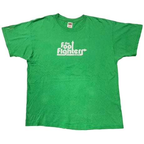 FOO FIGHTERS 2003 ONE BY ONE GREEN FRUIT OF THE LOOM GREEN XL 8082