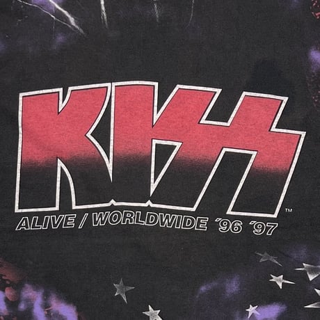 KISS 1996 ALIVE WORLD TOUR 96-97 OVER PRINT ALL SPORT XL 8377