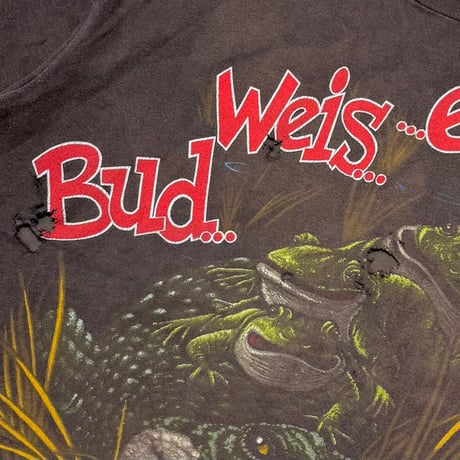 Budweiser 1996 FROGS & CROCODILE FADED BLACK LARGE 5219