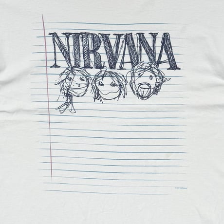 NIRVANA 1997 NOTE WHITE FRUIT OF THE LOOM LARGE 3046
