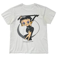 BETTY BOOP 1985 BLACK PARTY DRESS WHITE FITS LARGE 8503