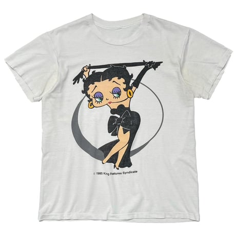 BETTY BOOP 1985 BLACK PARTY DRESS WHITE FITS LARGE 8503