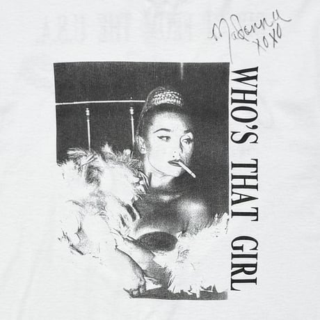 MADONNA WHO'S THAT GIRL SIGNATURE WHITE HANES LARGE 8578
