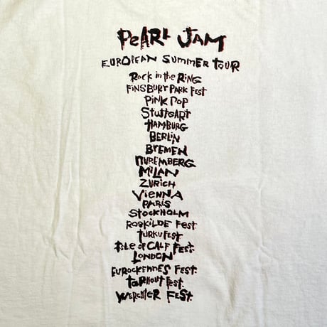 PEARL JAM 1993 don't give up FRUIT OF THE LOOM XL 8819