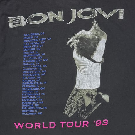 BON JOVI WORLD TOUR 1993 ELVIS TANKTOP BROCKUM LARGE 4181
