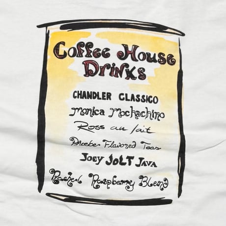 FRIENDS COFFEE HOUSE DRINKS WHITE WARNER BROS XXL FITS XL 1479