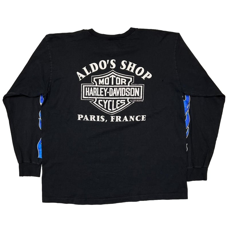 HARLEY DAVIDSON 90s BLUE FIRE FLAME ALDO'S SHOP HARLEY DAVIDSON 90s BLUE FIRE FLAME ALDO'S SHOP