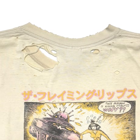 THE FLAMING LIPS 2003 YOSHIMI BATTLES THE PINK ROBOTS 幸せだと泣きたくなる。 PALE YELLOW GILDAN XL 2975