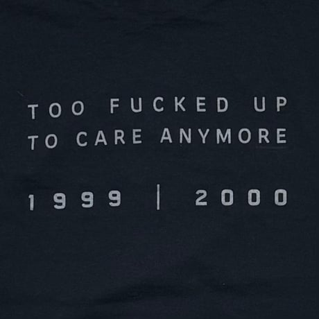 NINE INCH NAILS EMBROIDERY BOX LOGO FRAGILITY TOO FUCKED UP TO CARE ANYMORE LS ALL SPORT MEDIUM 2919