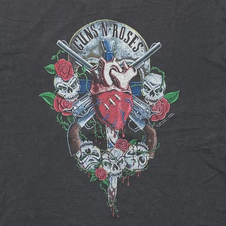 GUNS N' ROSES SKULL HEART GUN G N'R FITS XL 1300