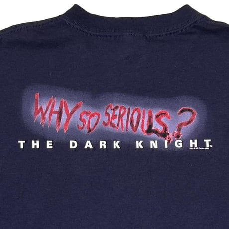 THE DARK KNIGHT JOKER WHY SO SERIOUS ? NAVY ANVIL LARGE 9499