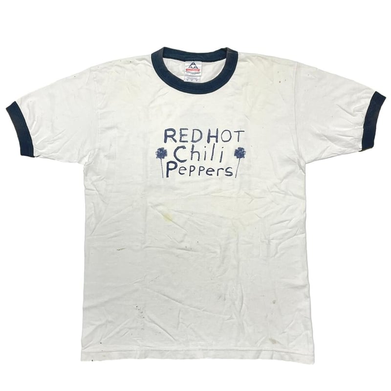 RED HOT CHILI PEPPERS PALM TREE RINGER TEE WHIT