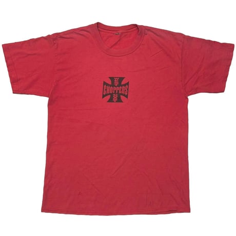 WEST COAST CHOPPERS IRON CROSS LONG BEACH CA RED FITS LARGE 3996
