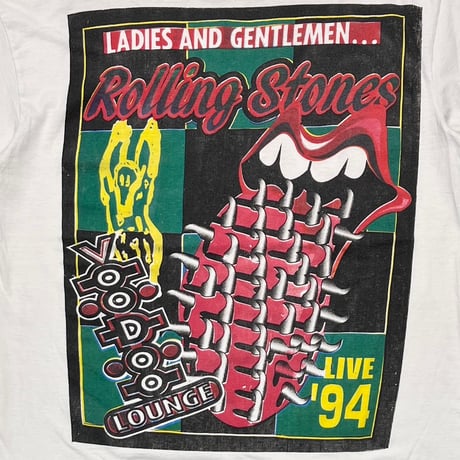 THE ROLLING STONES SPIKE TONGUE VOODOO LOUNGE BOOTLEG WHITE LARGE 6383