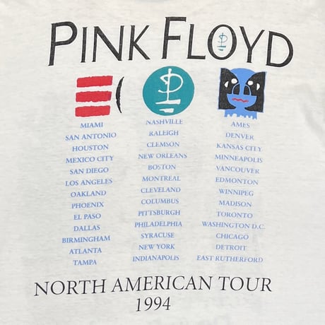 PINK FLOYD DIVISION BELL NORTH AMERICAN TOUR 1994 WHITE BROCKUM XL 8344