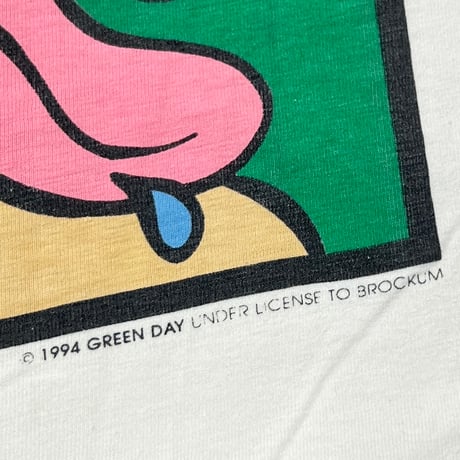 GREEN DAY 1994 DOOKIE WHITE BROCKUM FITS XL 6434