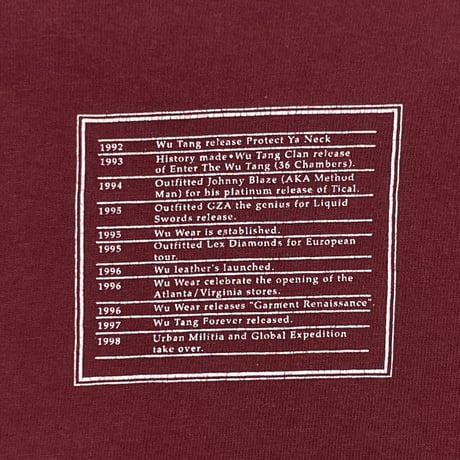 WU WEAR OUTFITTERS SINCE 1995 BURGANDY FITS XL 5016