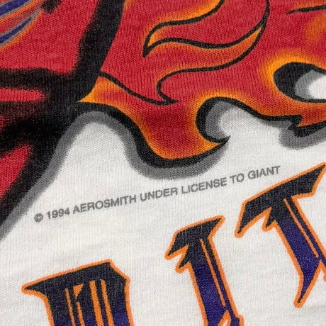 AEROSMITH 1994 MAMA KIN MA KIN WHITE GIANT BY TULTEX LARGE 4334